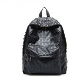 Mochila Estilos Europeu Zipper  padrão preto