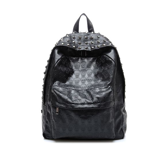 Mochila Estilos Europeu Zipper  padrão preto