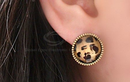 Brinco Retro moda estilo leopardo