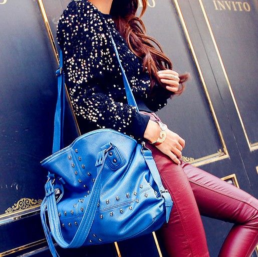 Bolsa Casual Sólidos com Zipper estilo Mensageiro