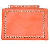 Bolsa elegante, laranja Couro