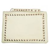 Bolsa elegante, branco Couro