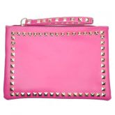 Bolsa elegante, pink Couro