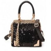 Bolsas paetês leopardo